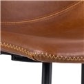 Baro kėdė Aragon, rinkinyje 2 vnt, rudos sp., H103x46.5x50cm, sėdimosios dalies aukštis 76cm