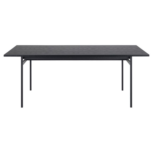 Valgomojo stalas Agnus, juodas, H74x200x90cm