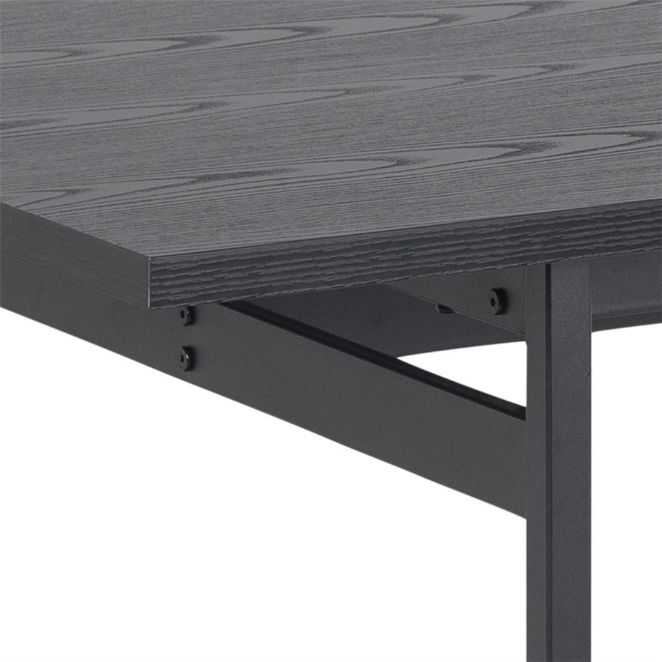 Valgomojo stalas Agnus, juodas, H74x200x90cm
