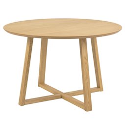 Обеденный стол Alika, дубовый шпон, D120см, H75 см