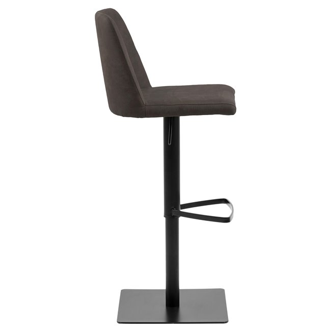 Барный стул Avana, антрацитовый цвет, H107.5x43x51см, высота сиденья 52-78см