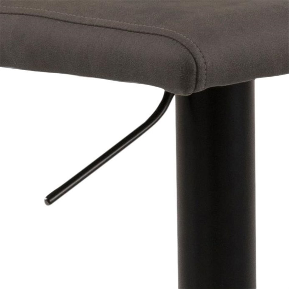 Барный стул Avana, антрацитовый цвет, H107.5x43x51см, высота сиденья 52-78см