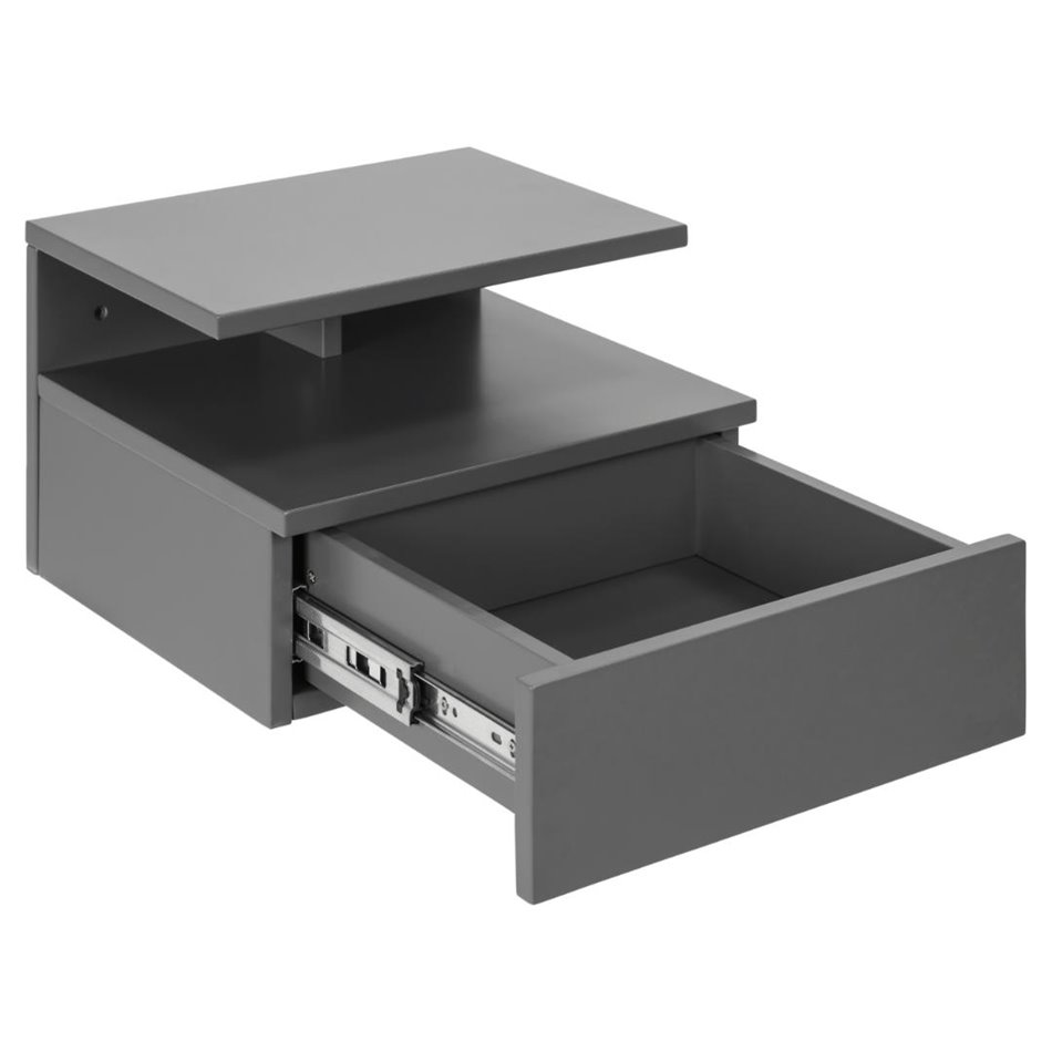 Bedside table Agnlan, grey, H22.5x35x32cm