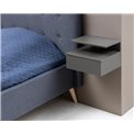 Bedside table Agnlan, grey, H22.5x35x32cm
