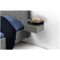 Bedside table Agnlan, grey, H22.5x35x32cm