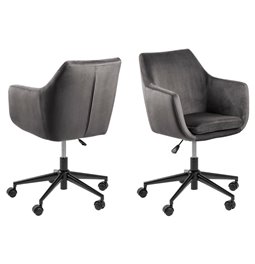 Office chair Aron, dark grey, H91x58x58cm, seat height 44-54cm