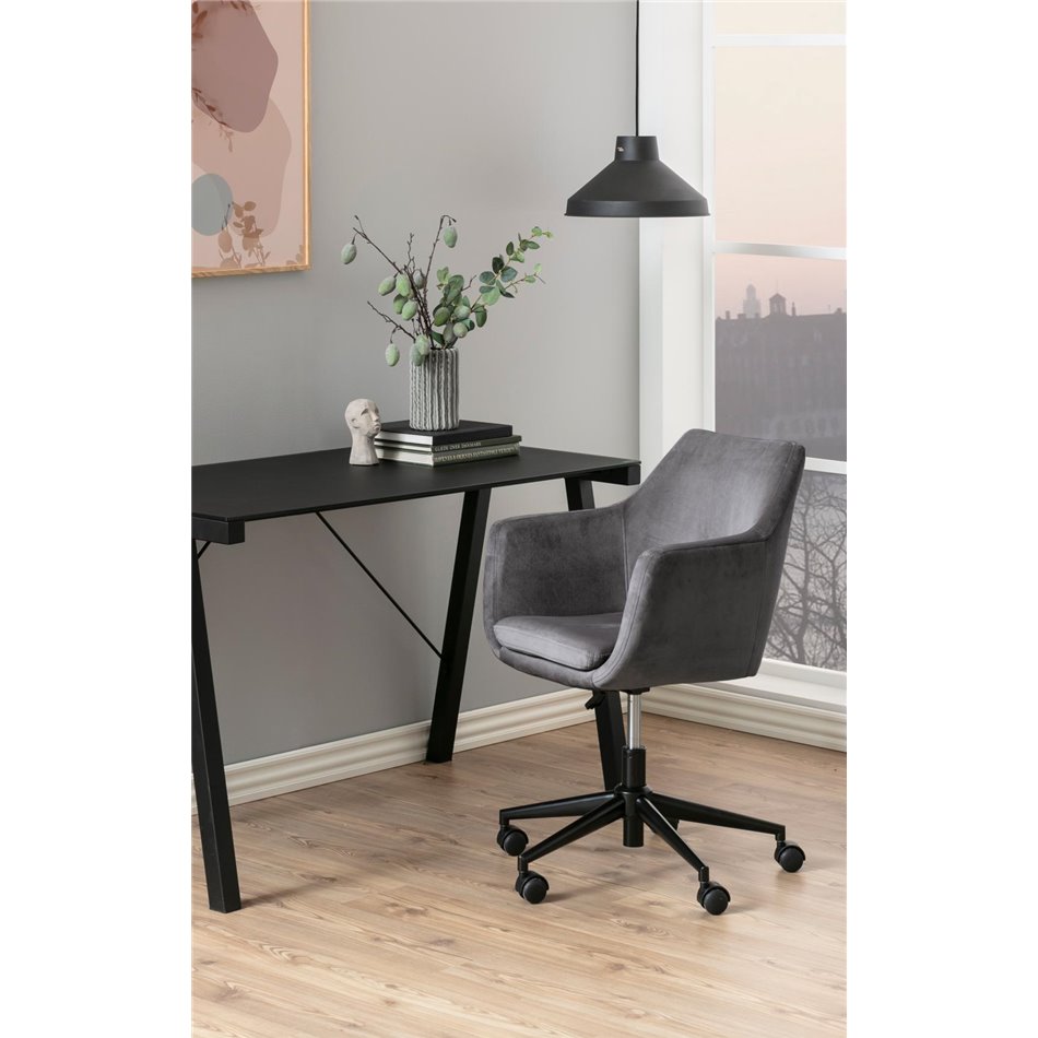 Office chair Aron, dark grey, H91x58x58cm, seat height 44-54cm