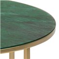 Coffee table Alis, golden/green, glass, H45cm, D80cm 