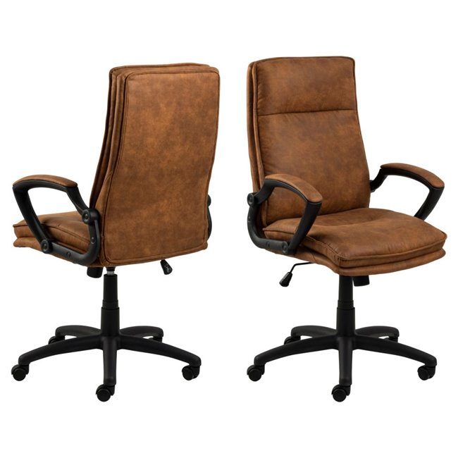 Office chair Acbraid, brown, H115x67x69.5cm, seat height 48-57cm