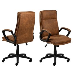 Office chair Acbraid, brown, H115x67x69.5cm, seat height 48-57cm