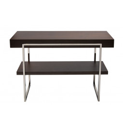 Console table Eisdorf, walnut wood veneer, 120x40x78cm