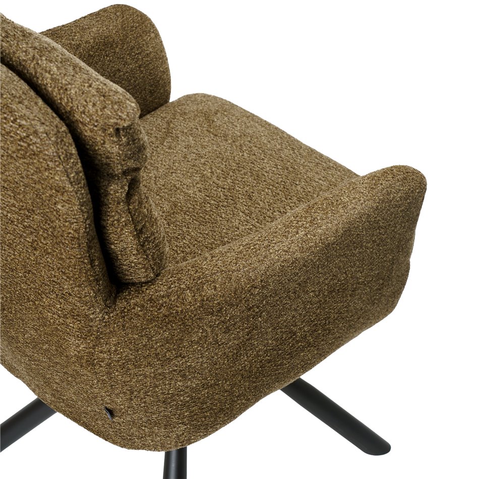 Armchair Arringo, taupe, swivelling 180, 95x63x57cm, seat high 50cm
