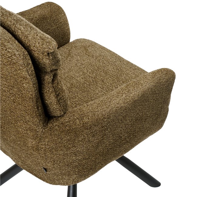 Armchair Arringo, taupe, swivelling 180, 95x63x57cm, seat high 50cm