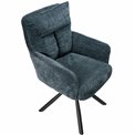 Dinner chair Aringo, dark blue, swivelling 180, 95x63x57cm