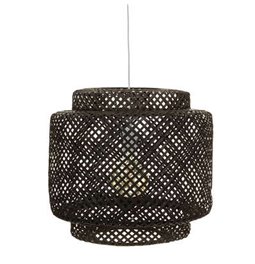Pendant lamp Liby, black, D40cm, H40-150cm, E27, max 40W