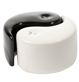Salt and pepper shaker Ying Yang, 6x6x7cm