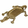 Tray Crocodile, aluminium, golden, 3.8x40.6x25.4cm