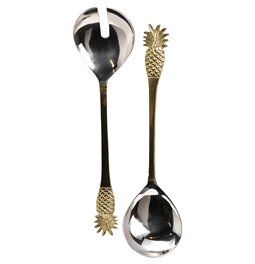 Salad server set 2 Pineapple, brass, 26x6.3x2.5cm