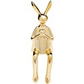 Deco figurine Rabbit Heart, golden, 29x12x9.5cm