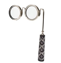 Brass 2 spectacle magnifier, 17.5x22.5xH2cm