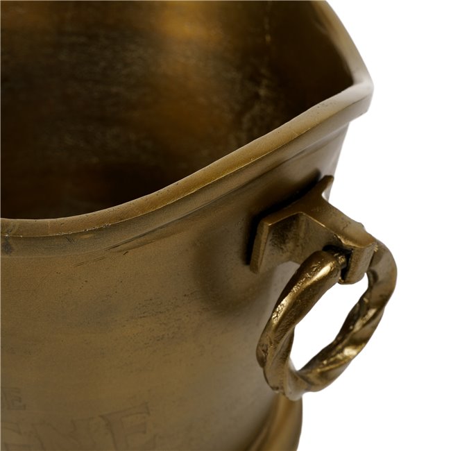Wine cooler Juna, brass antique, 29x36x25 cm