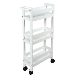 Wheels trolley White, 3 stores, H75X40x15cm