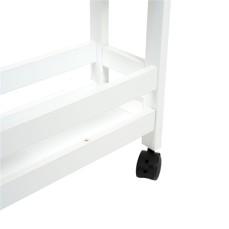 Wheels trolley White, 3 stores, H75X40x15cm