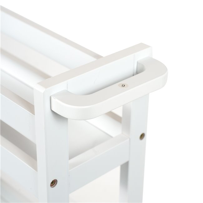 Wheels trolley White, 3 stores, H75X40x15cm