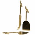 Набор ножей для сыра x3 Peacock, brass, golden, 19.6x5x0.6cm