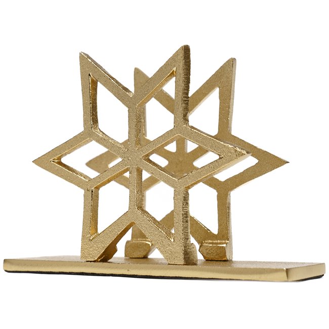 Dekoratyvinis servetėlių laikiklis Star, aliuminio, aukso sp., 10x15.2x5cm