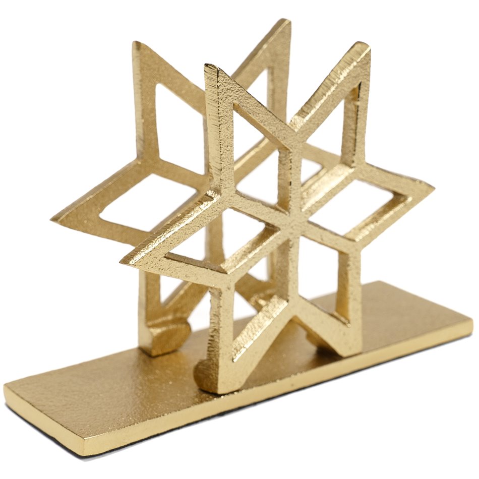 Декоративный держатель салфеток Star, алюминий, золотистого цвета, 10x15.2x5cm