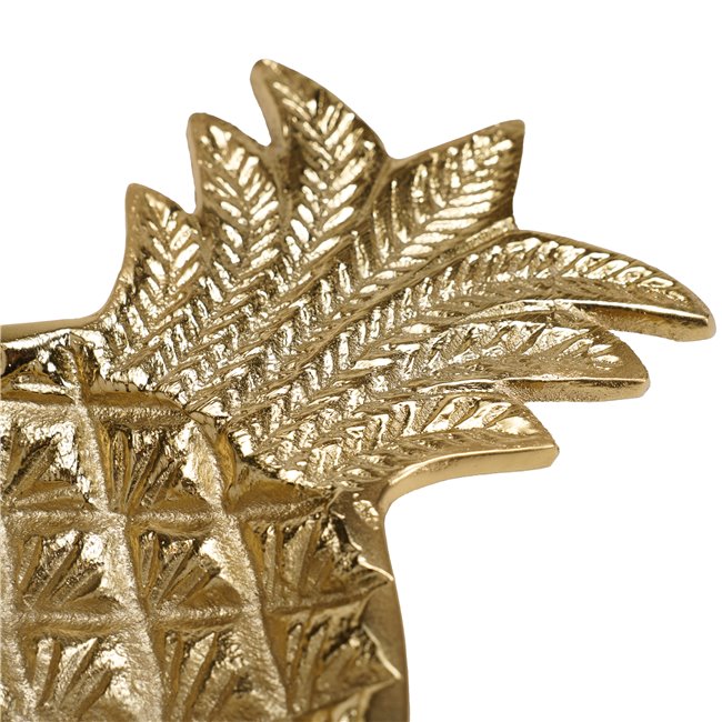 Padėklas Pineapple, aliuminio, aukso sp., 23.7x13.9cm