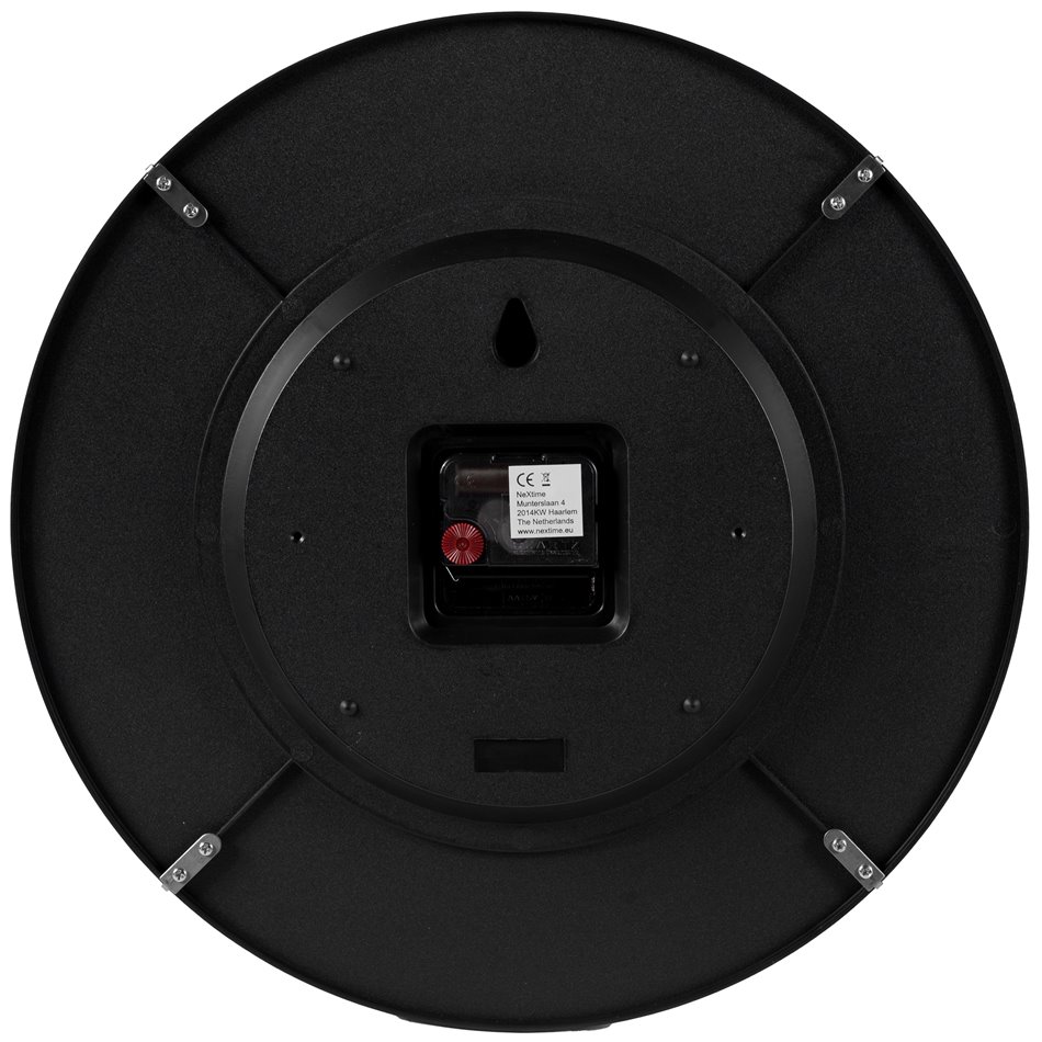 Wall clock Edge Wood Dome, l.brown, D35cm