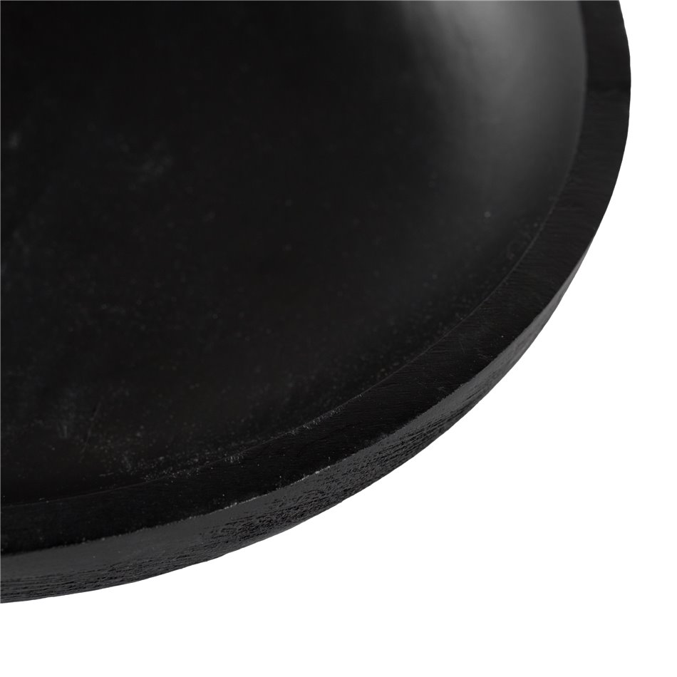 Mango wood bowl black (W/H/D) 25x5x25cm