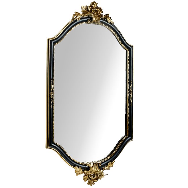 Wall mirror Inar, black/golden, 55x30x5cm