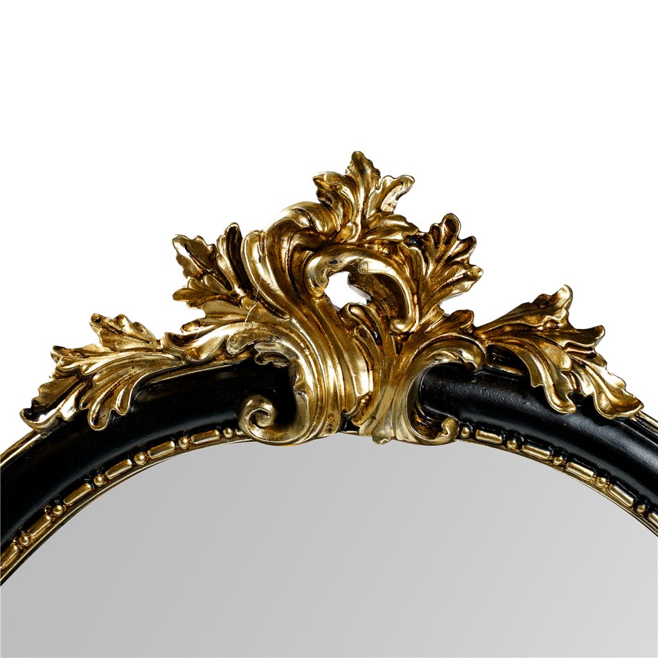 Wall mirror Inar, black/golden, 55x30x5cm