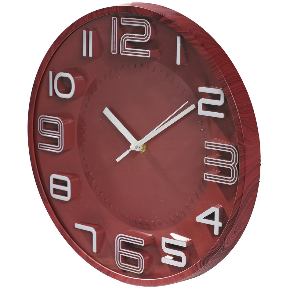 Plastic wall clock Brick, D28x4cm