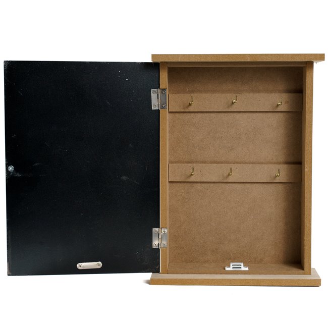 Raktų dėžutė, medinis, juodas/nat, 27X20X7cm