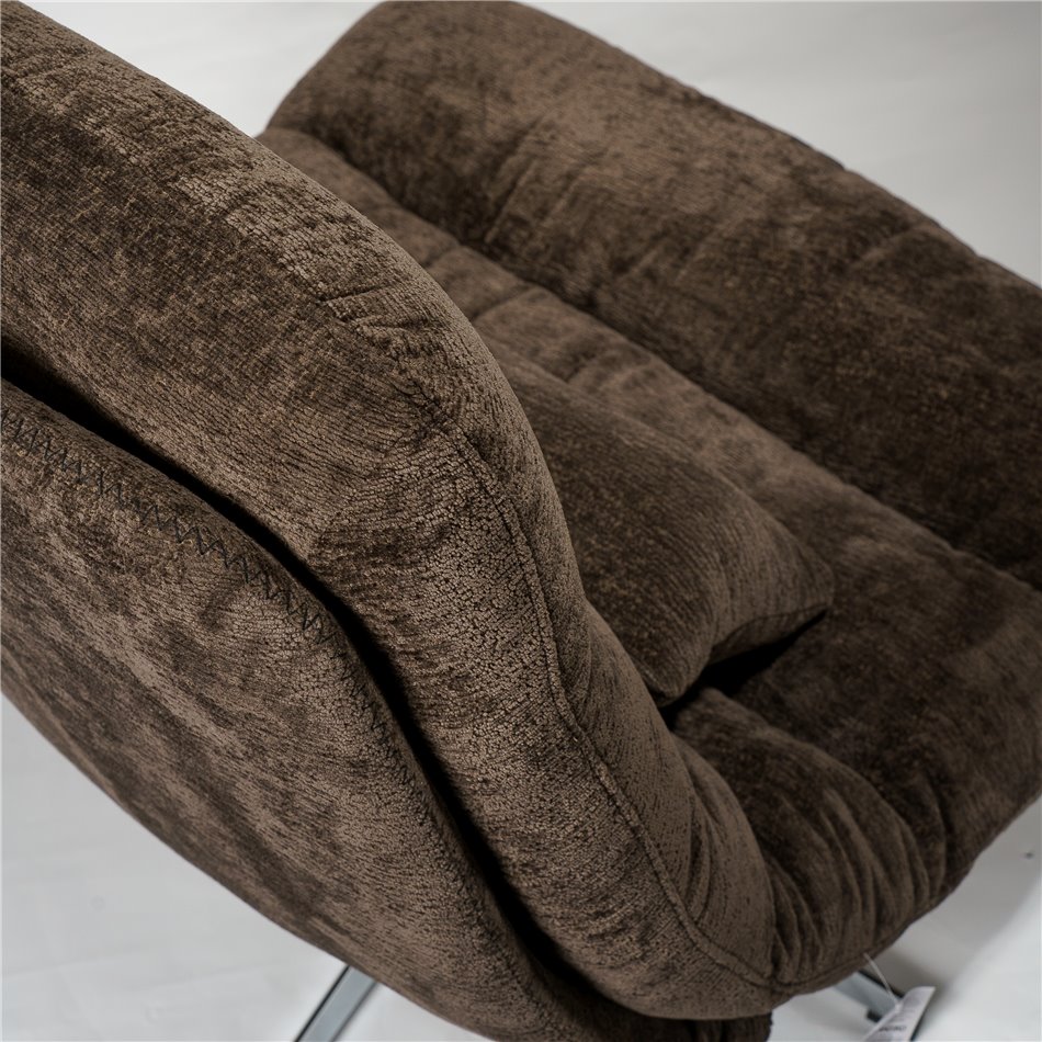 Кресло для отдыха Vigo с пуфиком, вращающееся, коричневый 19,  55x78x H93cm