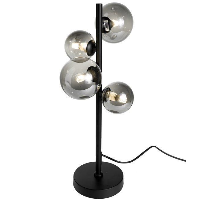 Table lamp Rade smoky/black, 24x19xH48cm,G9LEDx4, 5W(MAX)