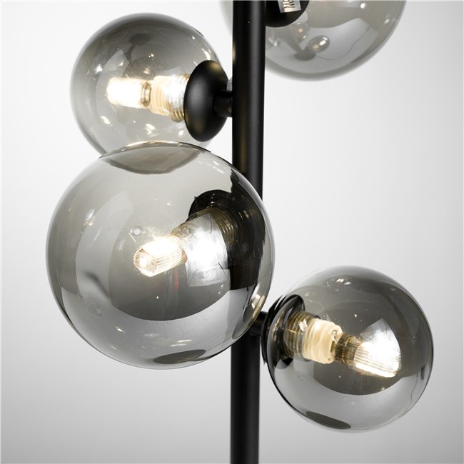 Table lamp Rade smoky/black, 24x19xH48cm,G9LEDx4, 5W(MAX)