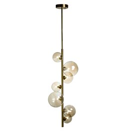 Ceiling lamp Rados cognac, brass, 28x120cm, G9 LED x7, MAX5W