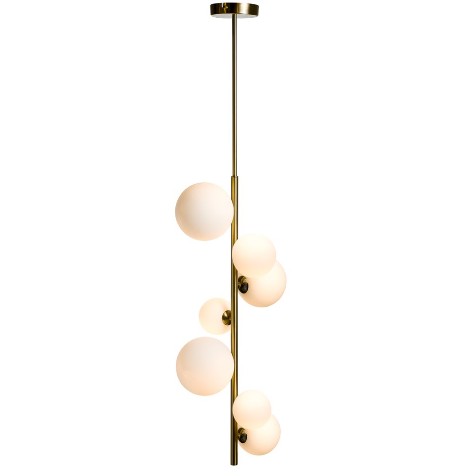 Ceiling lamp Rados white, brass,28x120cm, G9 LED x7, MAX5W