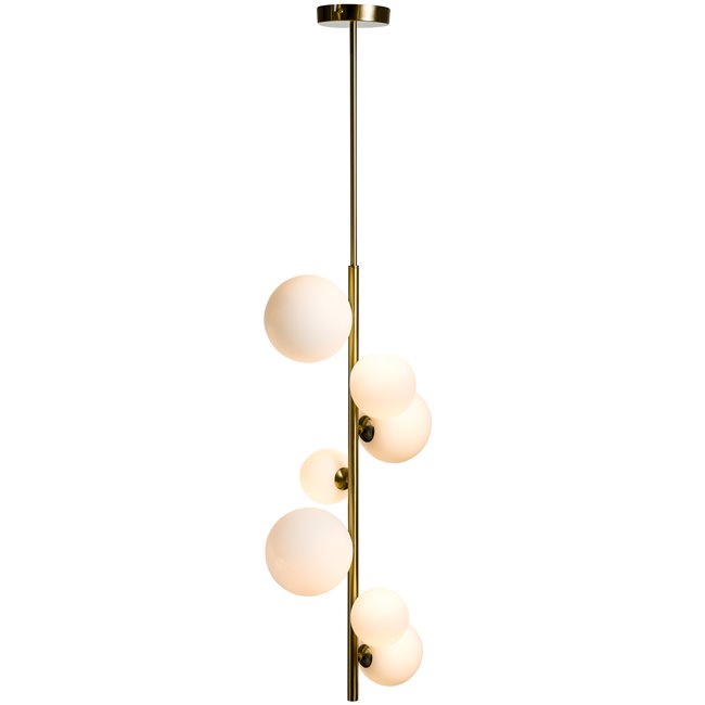 Ceiling lamp Rados white, brass,28x120cm, G9 LED x7, MAX5W