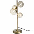 Table lamp Rade cognac/brass, 24x19xH48cm,G9LEDx4, 5W(MAX)