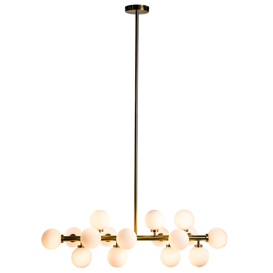 Pendant lamp Redea white, 92x28xH48-138cm, G9x16, Max5W