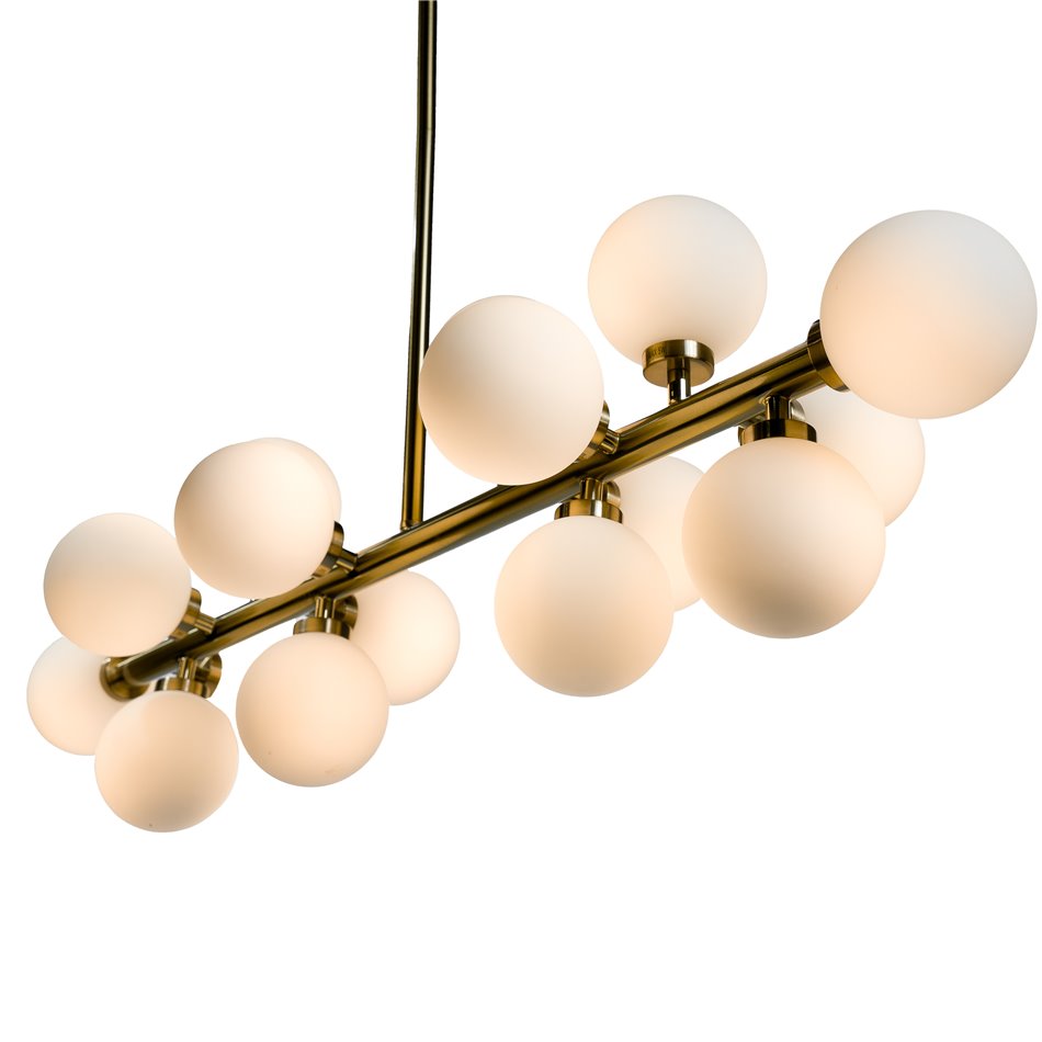 Pendant lamp Redea white, 92x28xH48-138cm, G9x16, Max5W