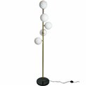 Floor lamp Rade opal white/ brass, D30xH170cm,G9 LEDx5, MAX 5W