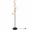 Floor lamp Rade opal white/ brass, D30xH170cm,G9 LEDx5, MAX 5W
