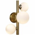 Wall lamp Rade opalwhite/brass, 28x21xH19cm, G9x3, MAX 5W